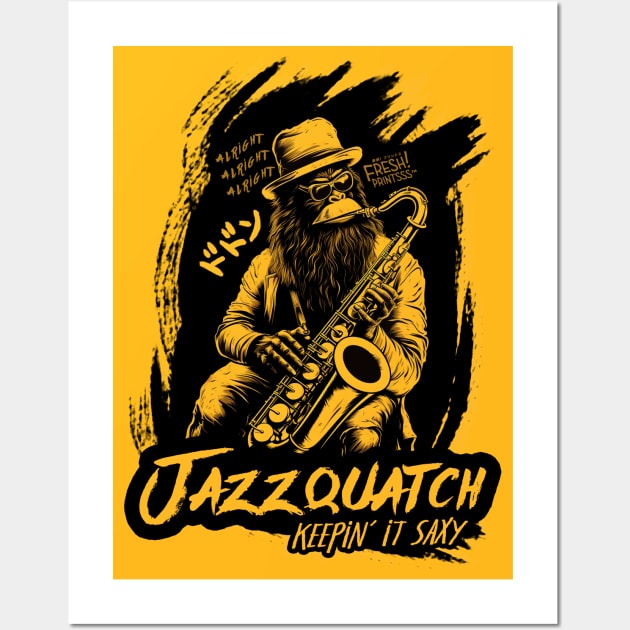 Jazzquatch (Back Design) Wall Art by Fresh! Printsss ™